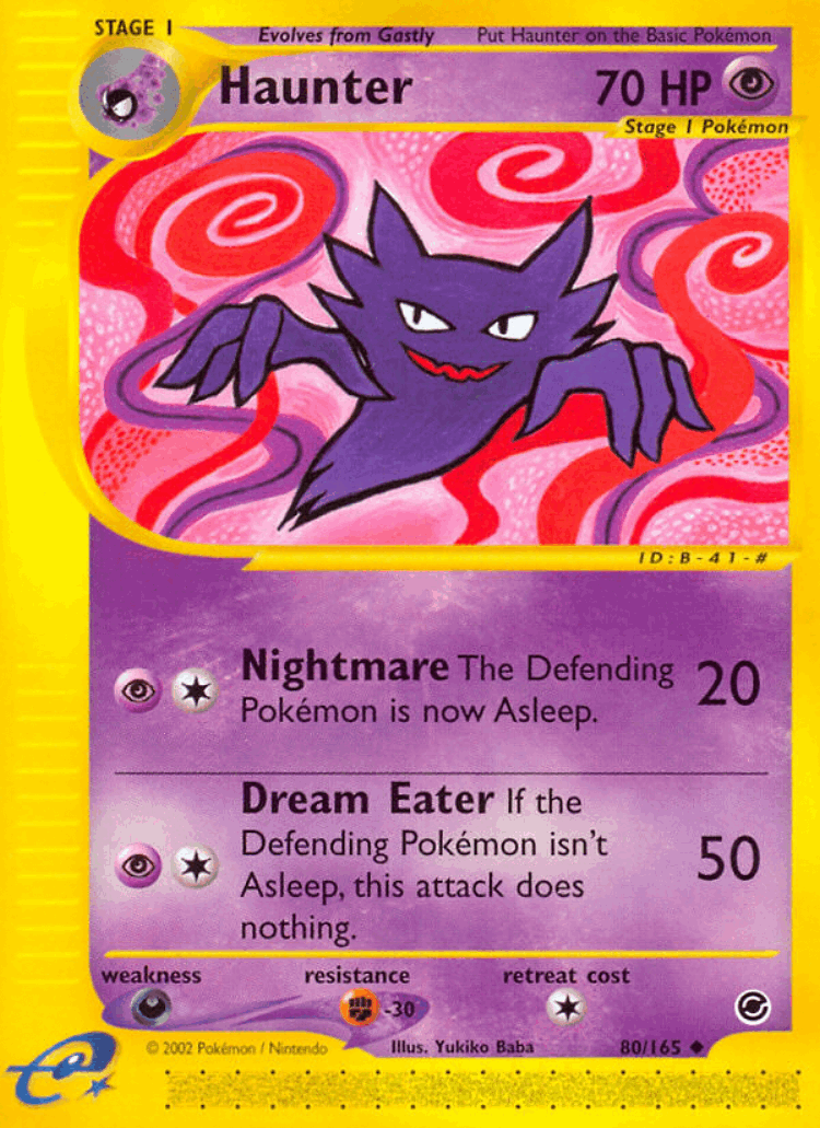 Haunter #80 from Expedition Base Set - Uncommon - Illustrated by Yukiko Baba