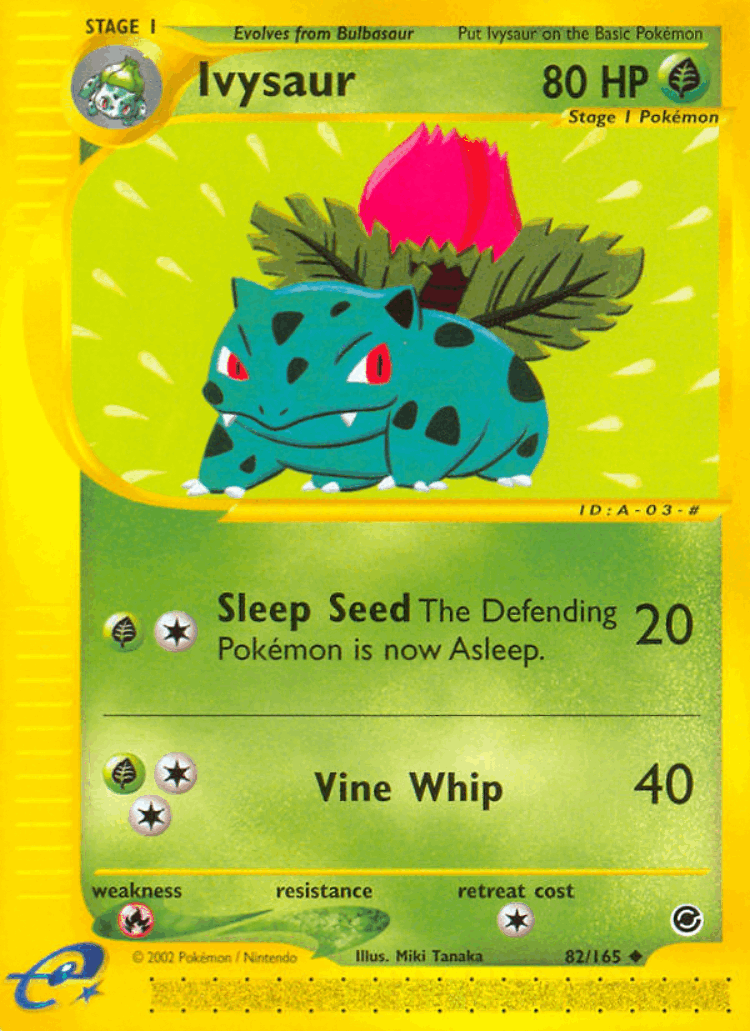 Ivysaur #82 from Expedition Base Set - Uncommon - Illustrated by Miki Tanaka