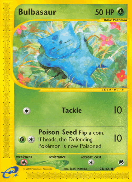 Bulbasaur #94 from Expedition Base Set - Common - Illustrated by Sachi Matoba
