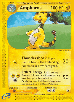 Ampharos Pokémon TCG card art