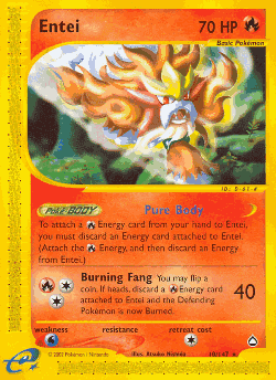 Entei Pokémon TCG card art