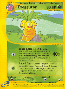 Exeggutor Pokémon TCG card art