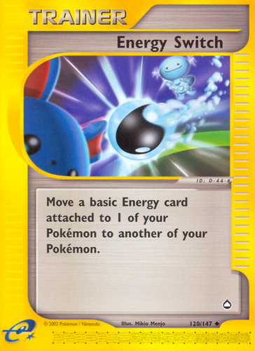 Energy Switch #120 from Aquapolis - Uncommon - Illustrated by Mikio Menjo