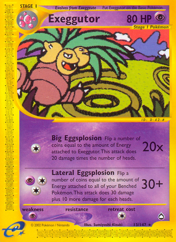 Exeggutor Aquapolis card