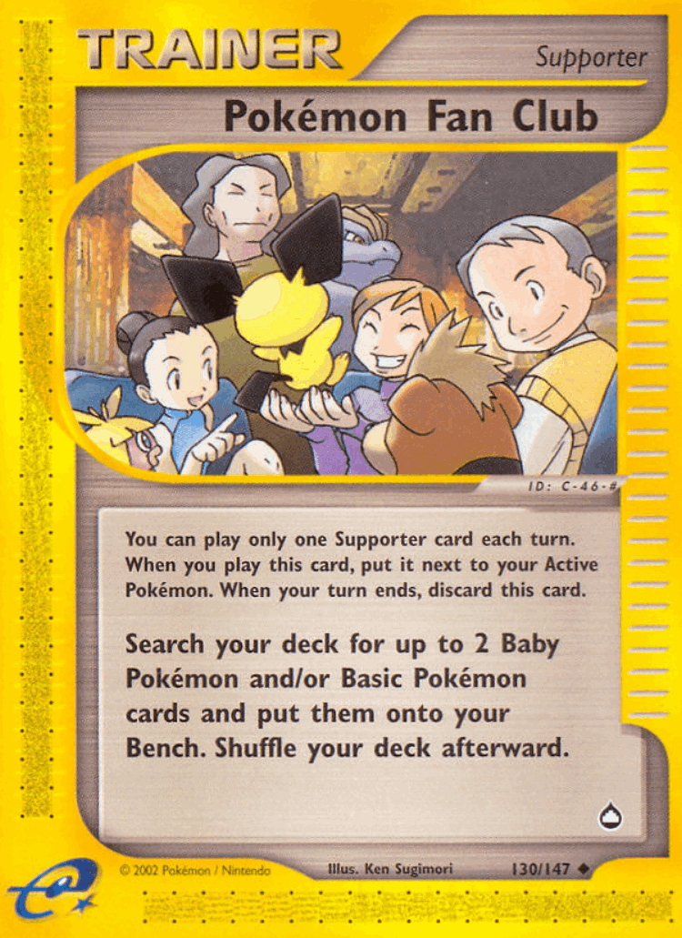 Pokémon Fan Club #130 from Aquapolis - Uncommon - Illustrated by Ken Sugimori