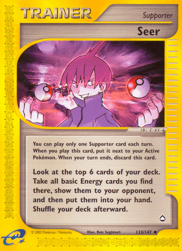 Seer #133 from Aquapolis - Uncommon - Illustrated by Ken Sugimori