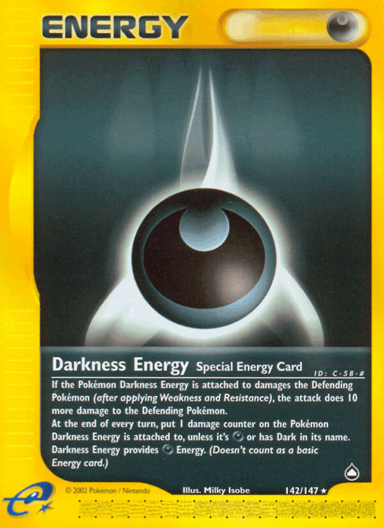 Darkness Energy #142 from Aquapolis - Rare - Illustrated by Milky Isobe