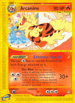 Arcanine Pokémon TCG card art