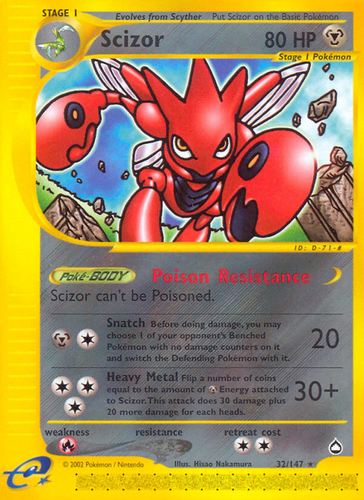 Scizor 32, Aquapolis