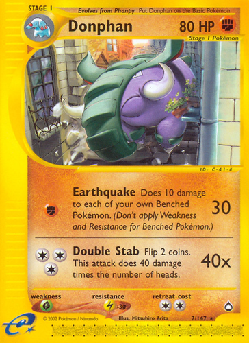 Donphan Aquapolis card