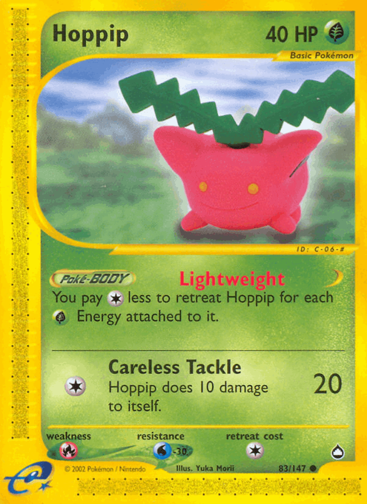 Hoppip #83 from Aquapolis - Common - Illustrated by Yuka Morii