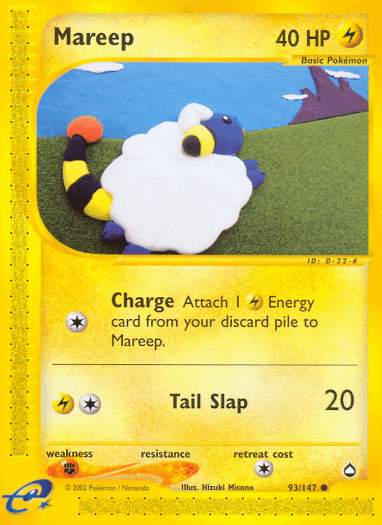 Mareep #93 from Aquapolis - Common - Illustrated by Hizuki Misono