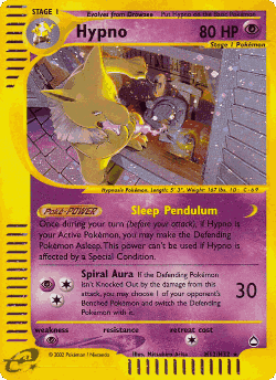 Hypno Pokémon TCG card art