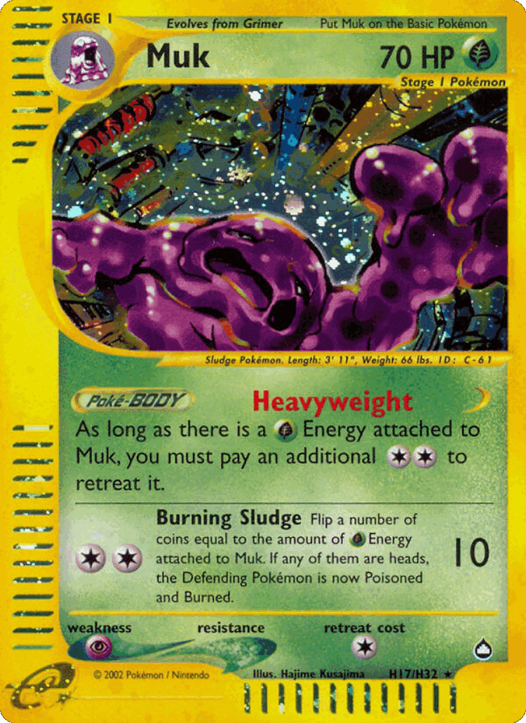 Muk #17 from Aquapolis - Rare Holo - Illustrated by Hajime Kusajima