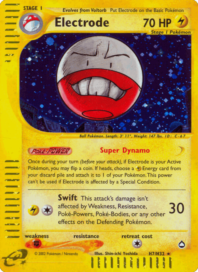 Electrode #7 from Aquapolis - Rare Holo - Illustrated by Shin-ichi Yoshida