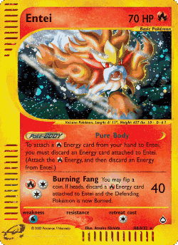 Entei Pokémon TCG card art