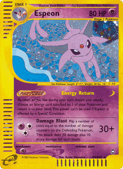Espeon Pokémon TCG card art