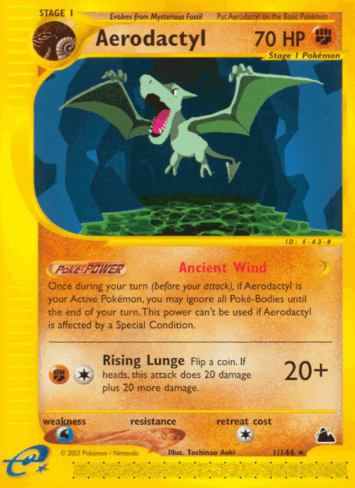 Aerodactyl Pokémon TCG card art