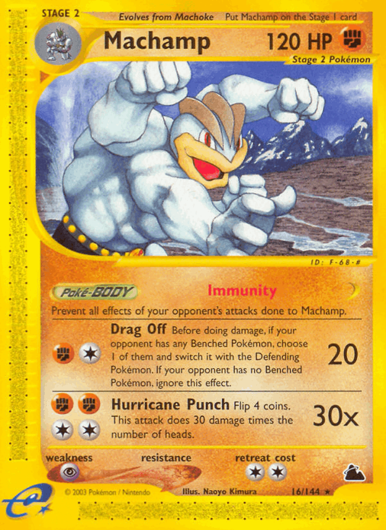 Machamp #16 from Skyridge - Rare - Illustrated by Naoyo Kimura