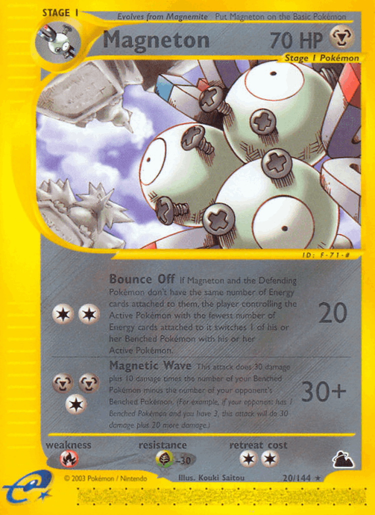 Magneton #20 from Skyridge - Rare - Illustrated by Kouki Saitou