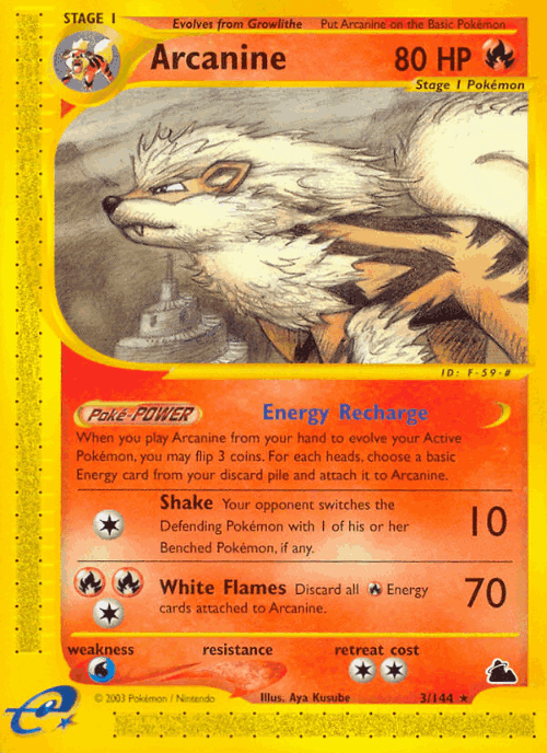 Arcanine Pokémon TCG card art