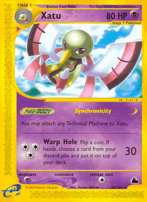 Xatu #35 from Skyridge - Rare - Illustrated by Atsuko Nishida