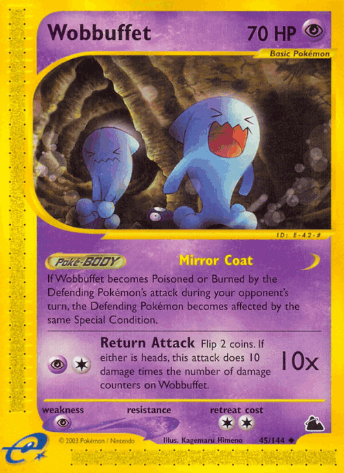 Wobbuffet #45 from Skyridge - Uncommon - Illustrated by Kagemaru Himeno