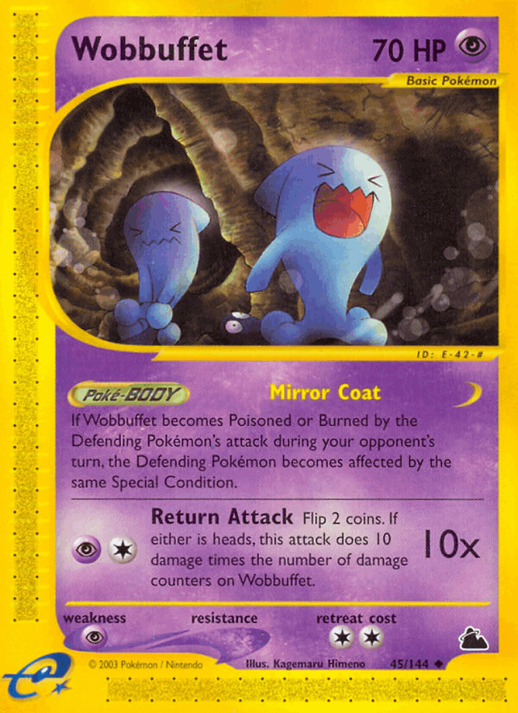 Wobbuffet #45 from Skyridge - Uncommon - Illustrated by Kagemaru Himeno