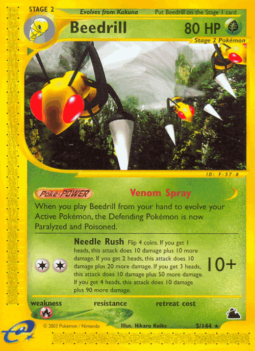 Beedrill Pokémon TCG card art