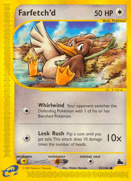 Farfetch'd #55 from Skyridge - Common - Illustrated by Midori Harada