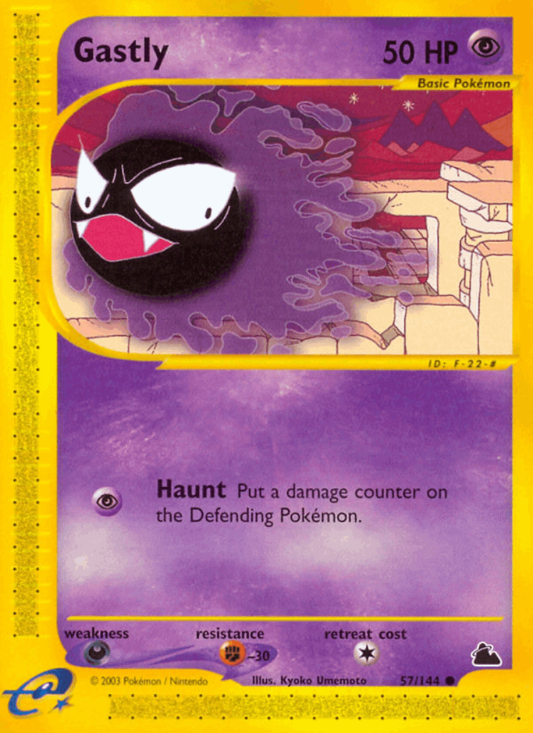 Gastly #57 from Skyridge - Common - Illustrated by Kyoko Umemoto