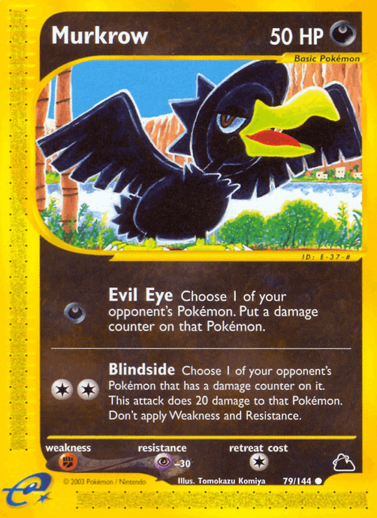 Murkrow #79 from Skyridge - Common - Illustrated by Tomokazu Komiya