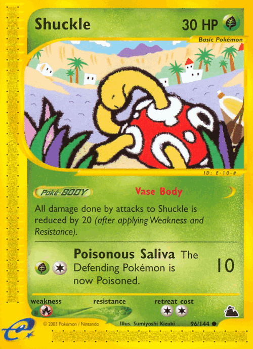 Shuckle #96 from Skyridge - Common - Illustrated by Sumiyoshi Kizuki