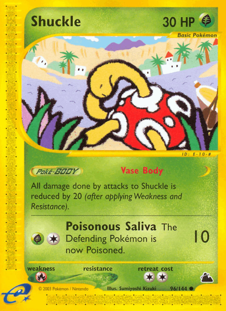 Shuckle #96 from Skyridge - Common - Illustrated by Sumiyoshi Kizuki