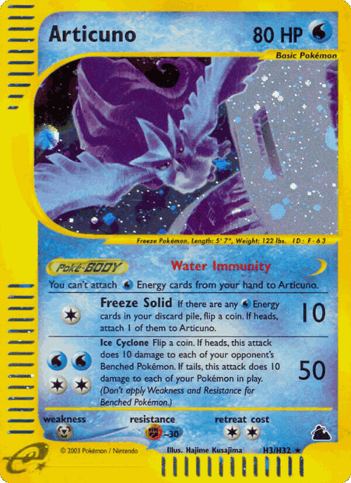 Articuno Pokémon TCG card art