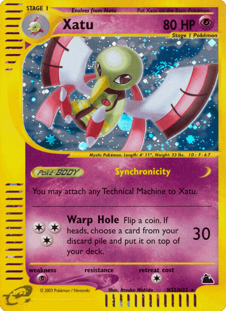 Xatu #32 from Skyridge - Rare Holo - Illustrated by Atsuko Nishida