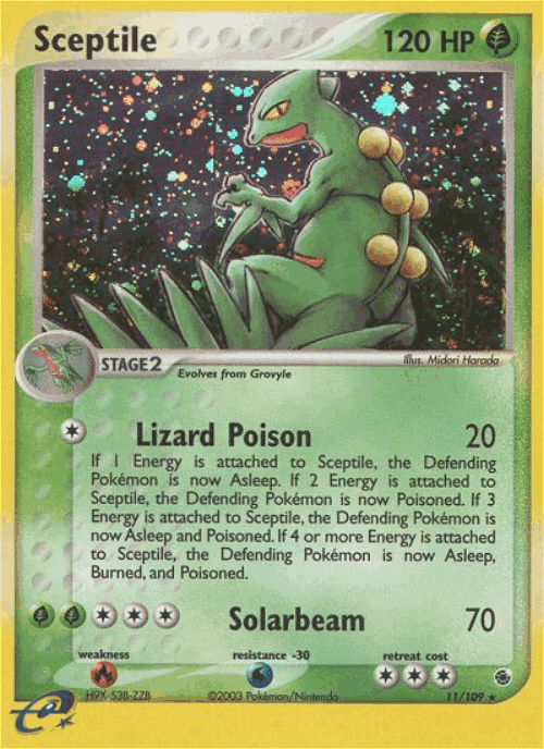 Sceptile Pokémon TCG card art