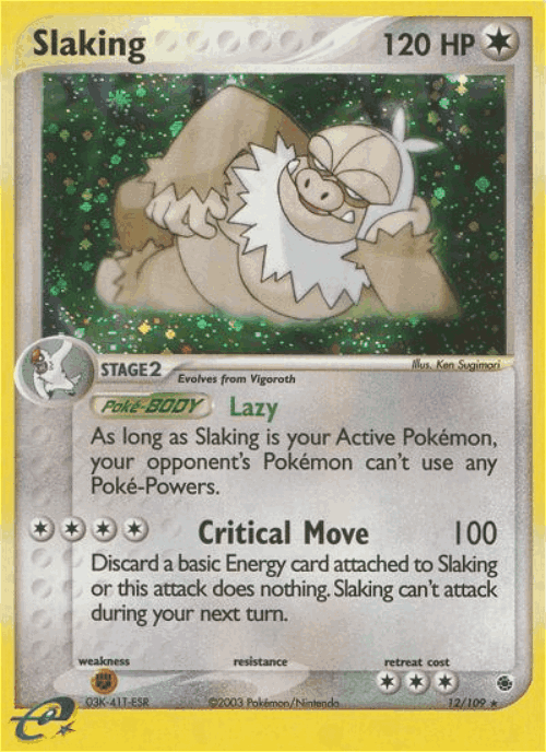 Slaking Pokémon TCG card art