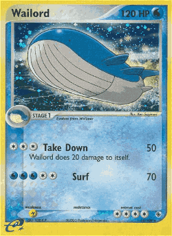 Wailord Pokémon TCG card art