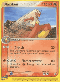 Blaziken Pokémon TCG card art