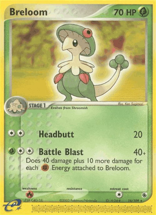 Breloom #16 from Ruby & Sapphire - Rare - Illustrated by Ken Sugimori
