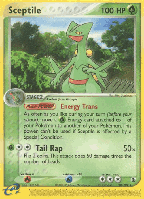 Sceptile Pokémon TCG card art