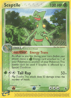 Sceptile Pokémon TCG card art