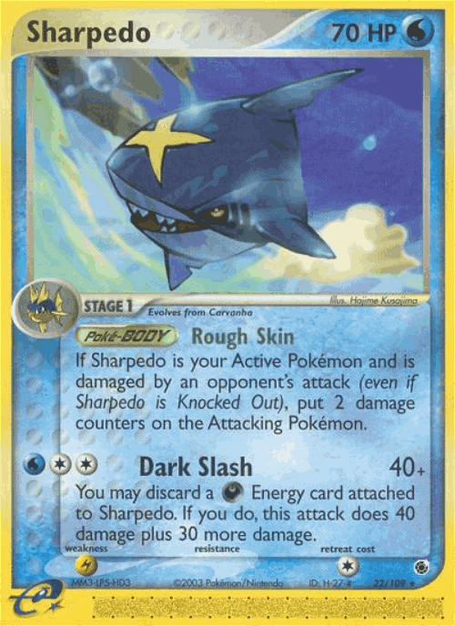 Sharpedo Pokémon TCG card art