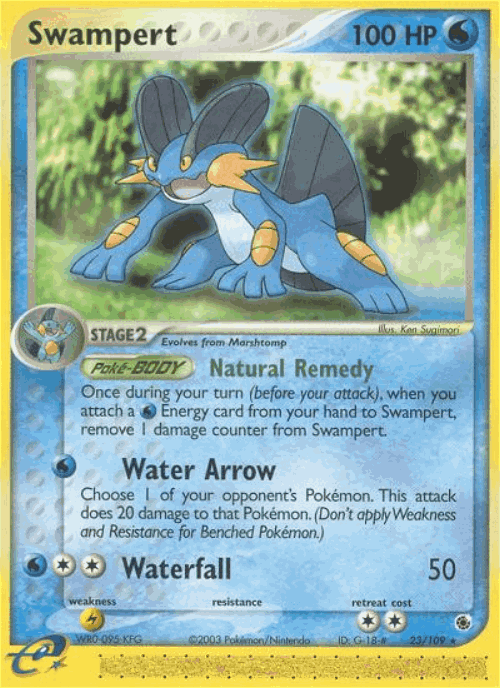 Swampert Pokémon TCG card art