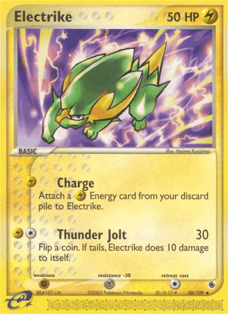 Electrike #30 from Ruby & Sapphire - Uncommon - Illustrated by Hajime Kusajima