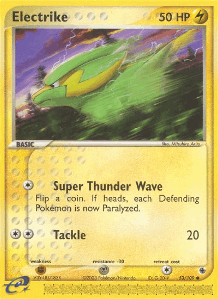 Electrike #53 from Ruby & Sapphire - Common - Illustrated by Mitsuhiro Arita