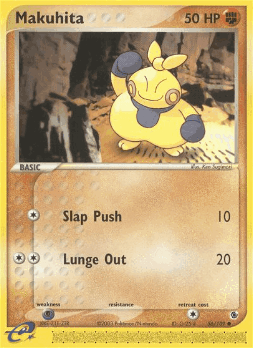 Makuhita #56 from Ruby & Sapphire - Common - Illustrated by Ken Sugimori