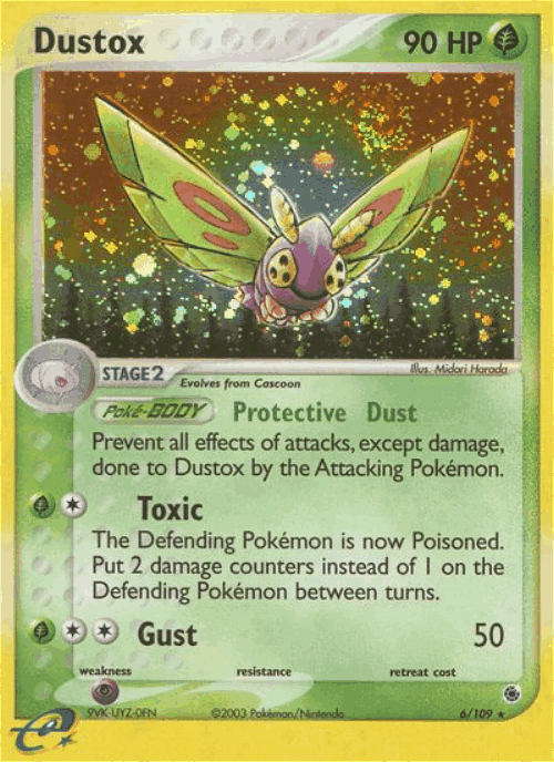 Dustox Pokémon TCG card art