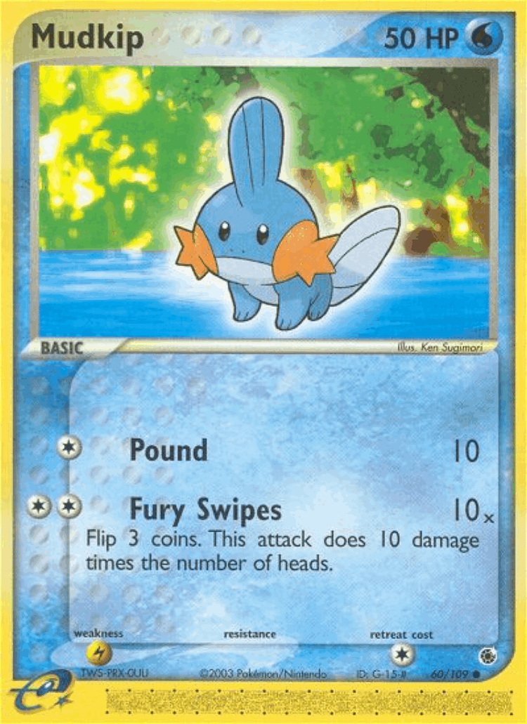 Mudkip #60 from Ruby & Sapphire - Common - Illustrated by Ken Sugimori